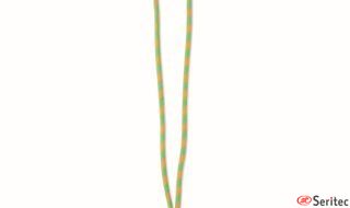 Lanyard de cordón 2 tonos con etiqueta tejida